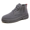 Mens Shoes Fashion Casual Shoes Lace Up High Cut Shoes For Men Light Martin Boots Black White Grey Size 39-44