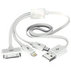 Remy three-in-one multi-function charging cable for Android Apple X 8 7 7P 6P 5s 4s two white LM-X-01