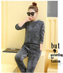 Autumn&winter new Korean lady golden fleece leisure sport set plus plush&thickening fashionable sweater set for two pieces
