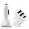 Dual USB Type C 5V34A Car Charger Power Adapter For iPhone Samsung Smart Phone