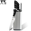 XYJ 8 Piezas Juego De Cuchillos De Acero Inoxidable Mango De Plástico Cómodo Cuchillo De Cocina Con Cuchillo Afilador De Cuchillas Herramientas De Coc