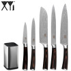 XYj Juego De Cuchillos De Acero Inoxidable 6 UNIDS Damascus Veins Cuchilla Afilada Carne Pescado Herramienta De Cocina