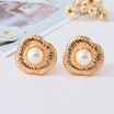 New fashion pattern romantic women pearl ear clip electroplating gold&silver wedding gift jewelry earring