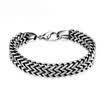 Brazalete de acero inoxidable de los hombres de EE UU Cadena de serpiente de plata fresca de la vendimia