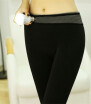 Double-sided cashmere plus thick leggings graphene high waist&large size stratification step on the outside of the pants