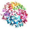 Luochu Luxchic color butterfly 24 multi-color mixed magnetic simulation colorful butterfly stereo wall stickers bedroom decoration stickers color simulation wall stickers refrigerator stickers