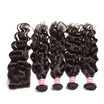 UNice Hair Icenu Remy Hair Series Natural Wave Peruvian Hair Bundles with Closure Remy Human Hair Weave with Lace Closure Wholesal