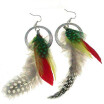 ETONG Natural Fashion Feather Theme Earrings Boho Handmade Super Light like Peacock Feather Dangling Earrings for Women Girls
