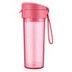 Fuguang Tritan Material Bifidophenol A Freehand Tea Cup Silicone Strap 304 Filter Plastic Colorful Cold Water Cup 580ML Pink WFS1028-580