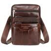 Bolso bandolera de cuero de cera de aceite vintage para hombres Mensajero de negocios Bolsas cruzadas Ipad Satchel Sling Bag Birefcase
