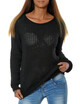 European&American round neck long sleeved sweater