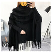 In the fall&winter of 2018 sets to thicken the batwing coat loose sweaters in the cape cape coat ladies fringed long sweater