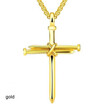 Mens Jewelry Stainless Steel Nail&Rope Cross Pendant Necklace