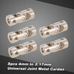 5pcs Stainless Steel 4 to 317mm Full Metal Universal Joint Cardan Couplings for