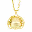Expanding 5 Photo Locket Necklace Magic Ball Angel Wing Pendant Memorial Gift