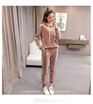 Wholesale winter sportswear womens golden fleece 2018 new thick double-sided velvet warm casual two-piece set