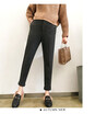 2018 autumn&winter new thick woolen trousers chic straight suit nine casual ulzzang trousers women