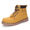 Mens Boots Genuine Leather Martin Boots Casual High Cut Shoes For Men Yellow Black Brown Size 35-46