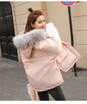 2018 new cotton-padded jacket Korean winter womens anti-season short style thick cotton-padded jacket loose large fur collar