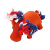 Mascota Perro Vaca Juguetes Látex Natural Squeaky Cattle Chew Toys Para Perros Juguetes Encantadores Duraderos Con Cuerdas Coloridas