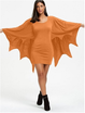 Pure color bat sleeve skirt