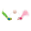 Pet Kitten Cat Feather Toy Glass Sucker Holder Funny Feather Toys Teaser Wand Sucker Window Bird Entrenamiento Interactivo Gatos Juguete