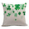 Fashion Lucky Grass Double-sided Patterns Pillow Case Flax Printed Pillow Case  St Patricks Day Party