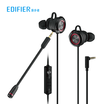 Edifier EDIFIER HECATE GM450 professional esports gaming headset mobile game eating chicken headset computer in-ear headphones with remote control microphone black red