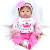 22inch 55cm Reborn Baby Doll Girl PP filling Silicon With Clothes Lifelike Cute Gifts Toy