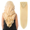 BHF Hair Clip In Hair Extensions Remy Hair Straight Weave Full Head 7piecelot 85g 1B