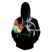 Aowofs New Mens 3D Printed Zipper Hoodies Womens Hooded Sweater Suede Inside BLL019