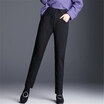 Woollen harem pants thickened autumn winter suit pants nine points casual womens trousers big size elastic waist small foot pants
