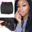 7A Malaysian Virgin Hair 4 Bundles Kinky Straight Hair Bouncy Bundle Deals New Arrival Natural Color Italian Yaki