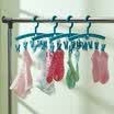 OURUNZE clip&drip hanger with 6 clips 5 loaded