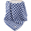 Sanli cotton yarn-dyed Plaid large bath towel 75 × 140cm men&women with soft&comfortable absorbent towel body deep sea blue