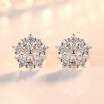 Flower Stud Earrings For Women Classic Fashion Jewelry Brithday Gift Cubic Zirconia Ear Studs Accessories E270