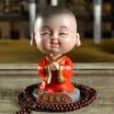 Kang car treasure car ornaments shaking head Maitreya Buddha cartoon little monk pendant decoration car interior decoration for a lifetime