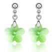 Austrian Crystal Flower Dangle Earrings For Women Silvet Color Drop Earrings Fashion Jewelry Friendship Party Gift 3658