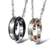 Fashion EU Style "Forever Love" Pendant Necklace Set Stainless Steel Lovers Couple Promise Clavicle Chain Jewelry Gift