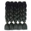 Two Tone Ombre Jumbo Braid Hair Extension 24 5PcsLot 100gpc Blackdark Green