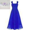 Girls Shoulderless Long Dress teenage Evening Formal Dresses -Bright Blue