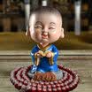 Guangshunfa creative car decoration car decoration office decoration car ornaments shaking head small monk car ornaments cartoon car decoration products wish to become