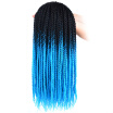 Synthetic Senegalese Twist Crochet Hair Braids Mambo Twist Braiding Hair 5PcsLot " Black-Sky Blue