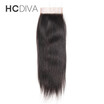 HCDIVA 44 Virgin Peruvian Hair Straight Lace Closure 100 Unprocessed Virgin Human Hair FreeMiddleThree Part Lace Closures