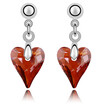 Heart Earring For Women Silver Color Drop Earrings Austrian Crystal Gift Bride Wedding Jewelry 4852
