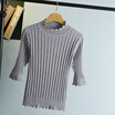 Women High Collar Sweaters Slim Warm Bottoming Sweater Knitted Pullover