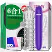 Beile condoms male sex condom Spike sets ultra-thin durable delay thread floating particles large particles of six 24 spike Vibrator 1 1 gift 6 thin
