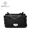 BAFELLI new arrival split leather shoulder bag vintage rivet chain flap for women crossbody bag white black women messenger bag