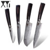 XYj Quality Damascus Knife 8 Chef 7 Santoku 5 Utility 35 Fruit Kitchen Knife 73 Layers Juego De Cuchillos De Acero De Damasco