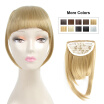 Fashion Clip On Bangs Brown Fringe Hair Extensions Synthetic Hairpieces Clips in Hair Bang False Short Flat Bangs Two Side